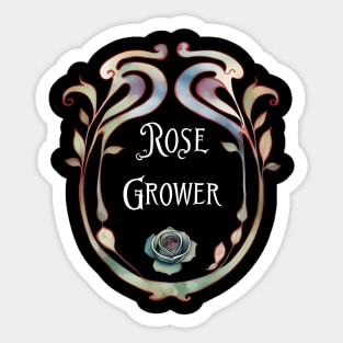 Rose Grower Victorian Ornament Vintage Sticker